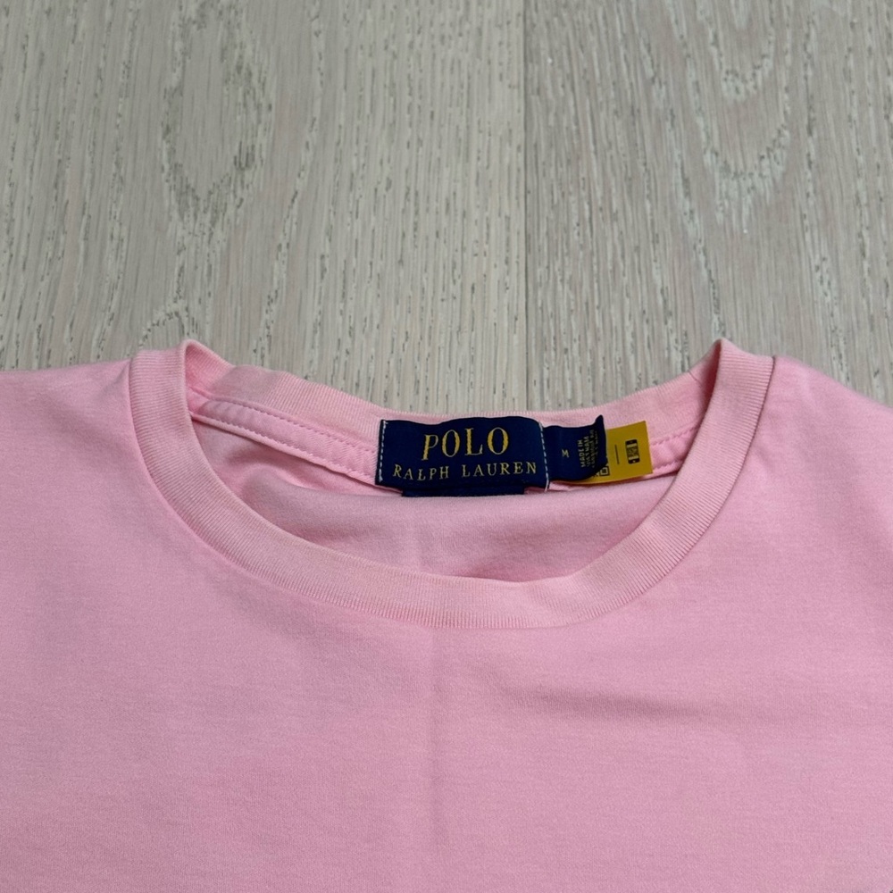 Ralph Lauren Light Pink Tee Custom Slim Fit Size Medium - Picture 5 of 8
